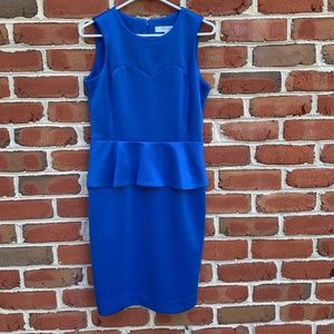 Blue Nine West Cocktail Dress with Ruffles